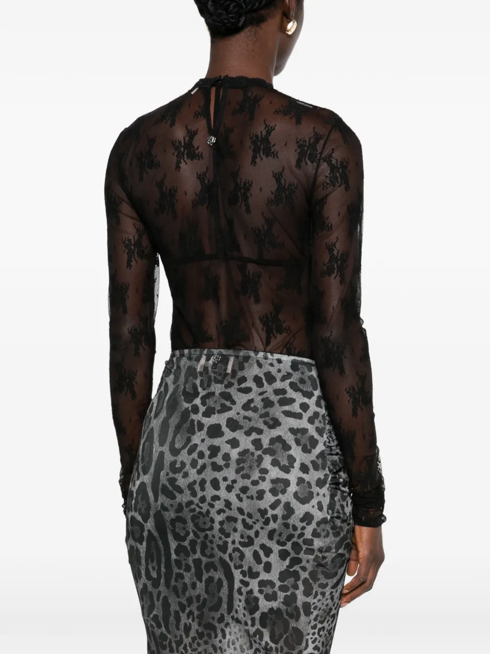Aniye By Marlow body met kanten laag Zwart