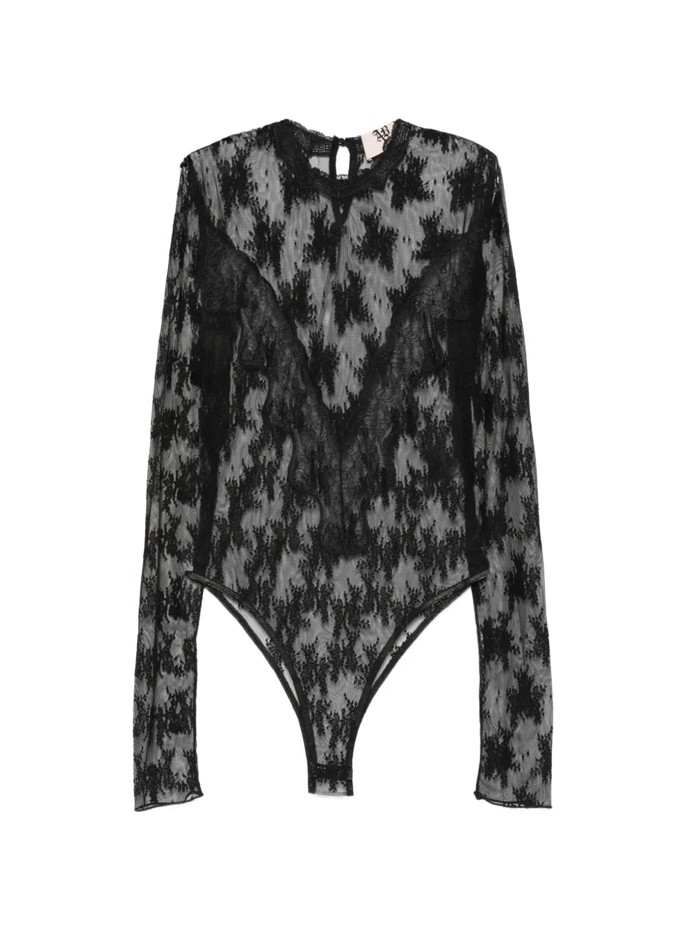 Aniye By Marlow body met kanten laag Zwart