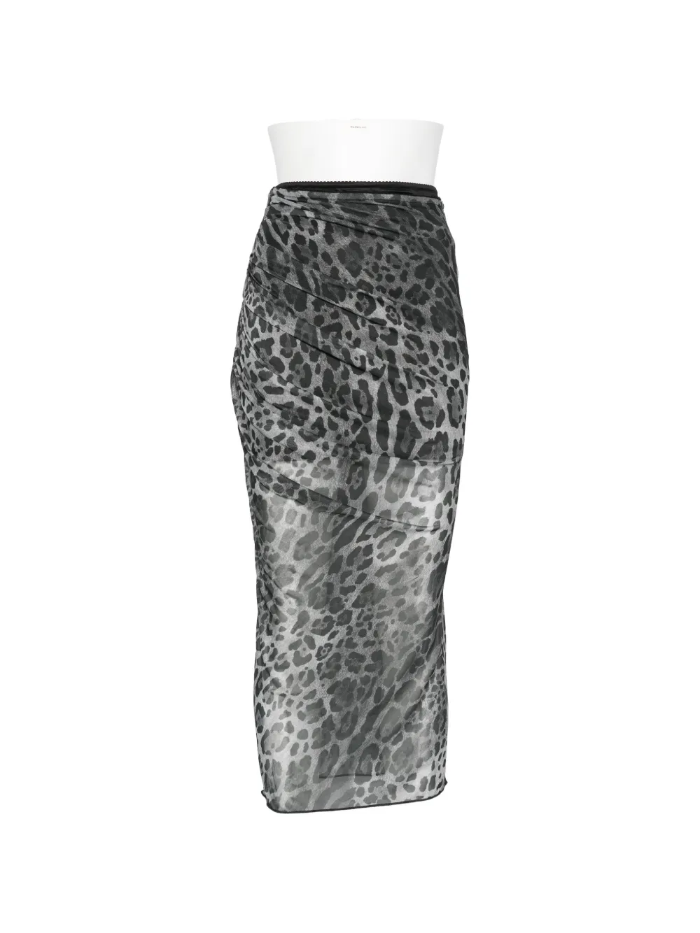 Aniye By Lulù leopard-print ruched midi skirt - Grigio