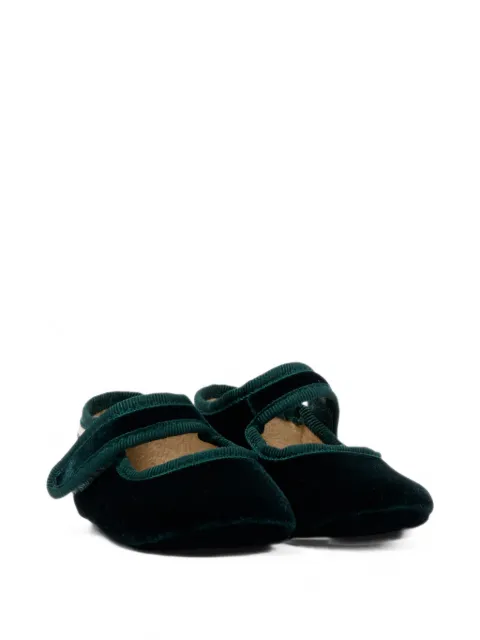 Pisamonas touch-strap velvet ballet flats
