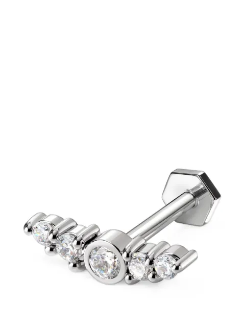 SABOTEUR 18K white-gold diamond earrings