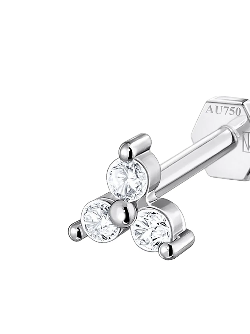 SABOTEUR Triplex diamond earrings - Argento