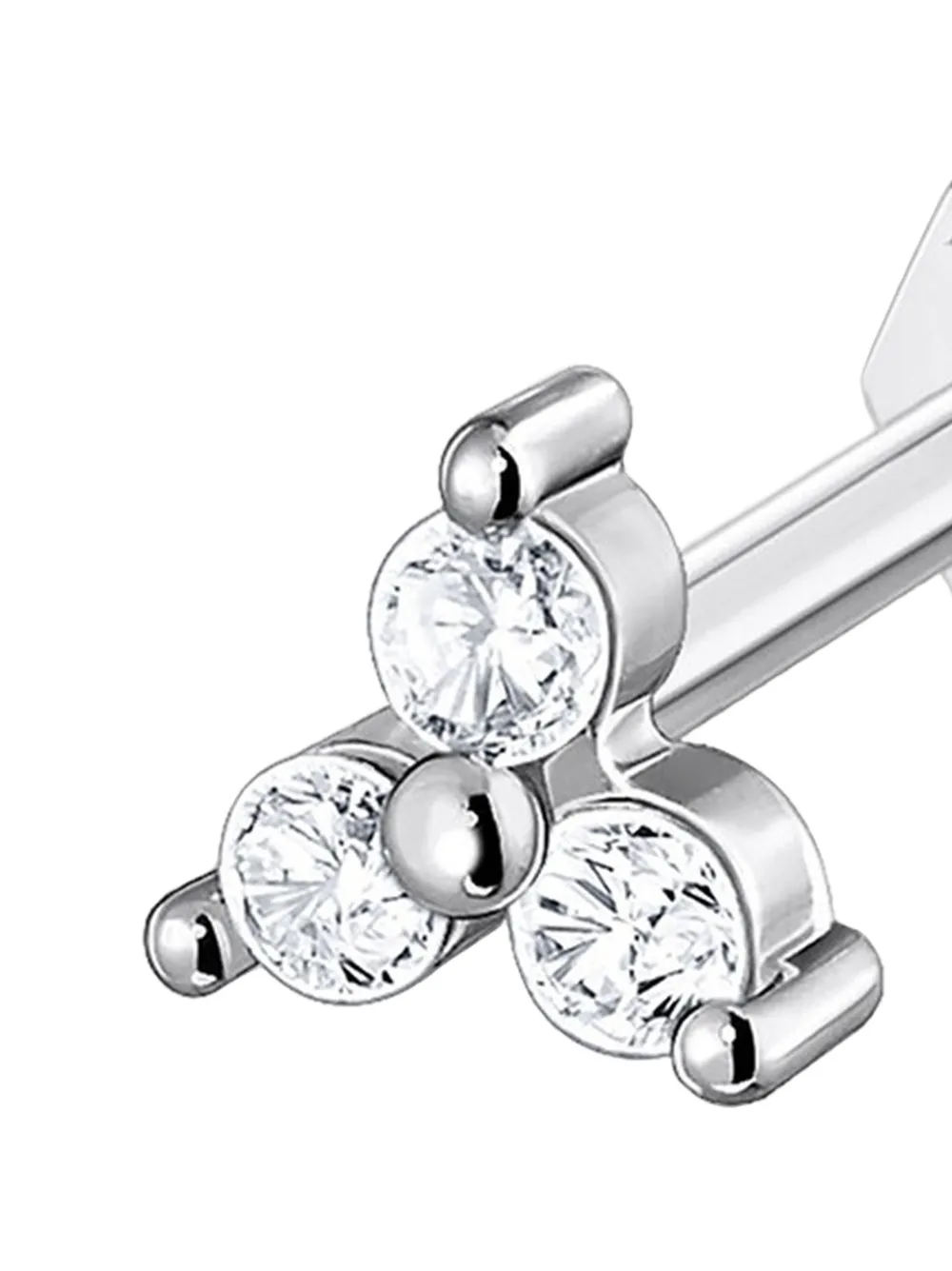 SABOTEUR boucles d’oreilles Triplex serties de diamants - Argent