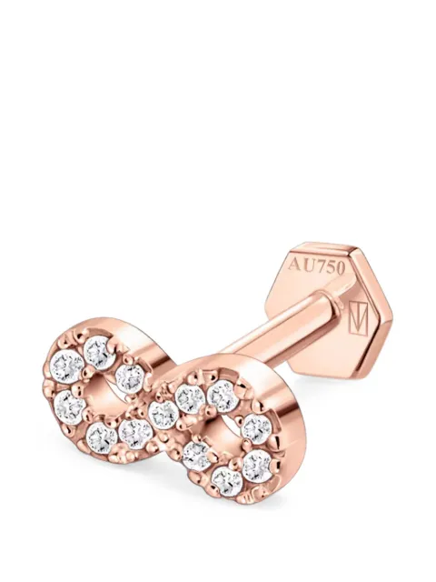 SABOTEUR 18K rose-gold diamond infinity earrings