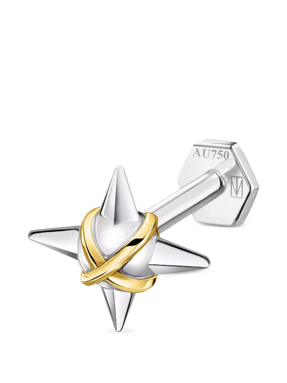 SABOTEUR Orecchino a bottone Sacred Planet - Argento