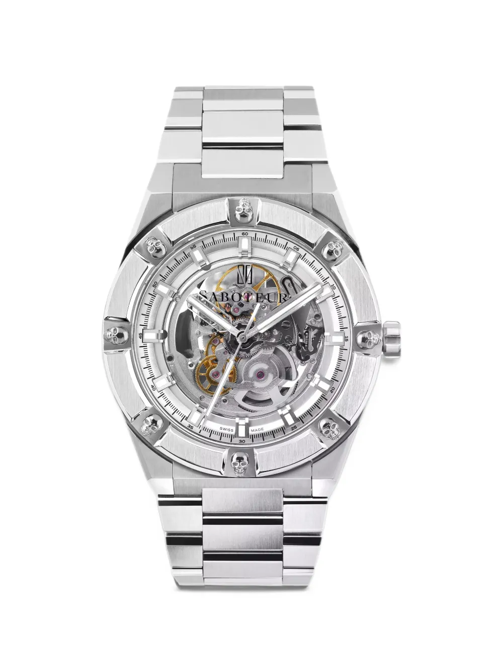 SABOTEUR Elemental 44mm watch - Argento