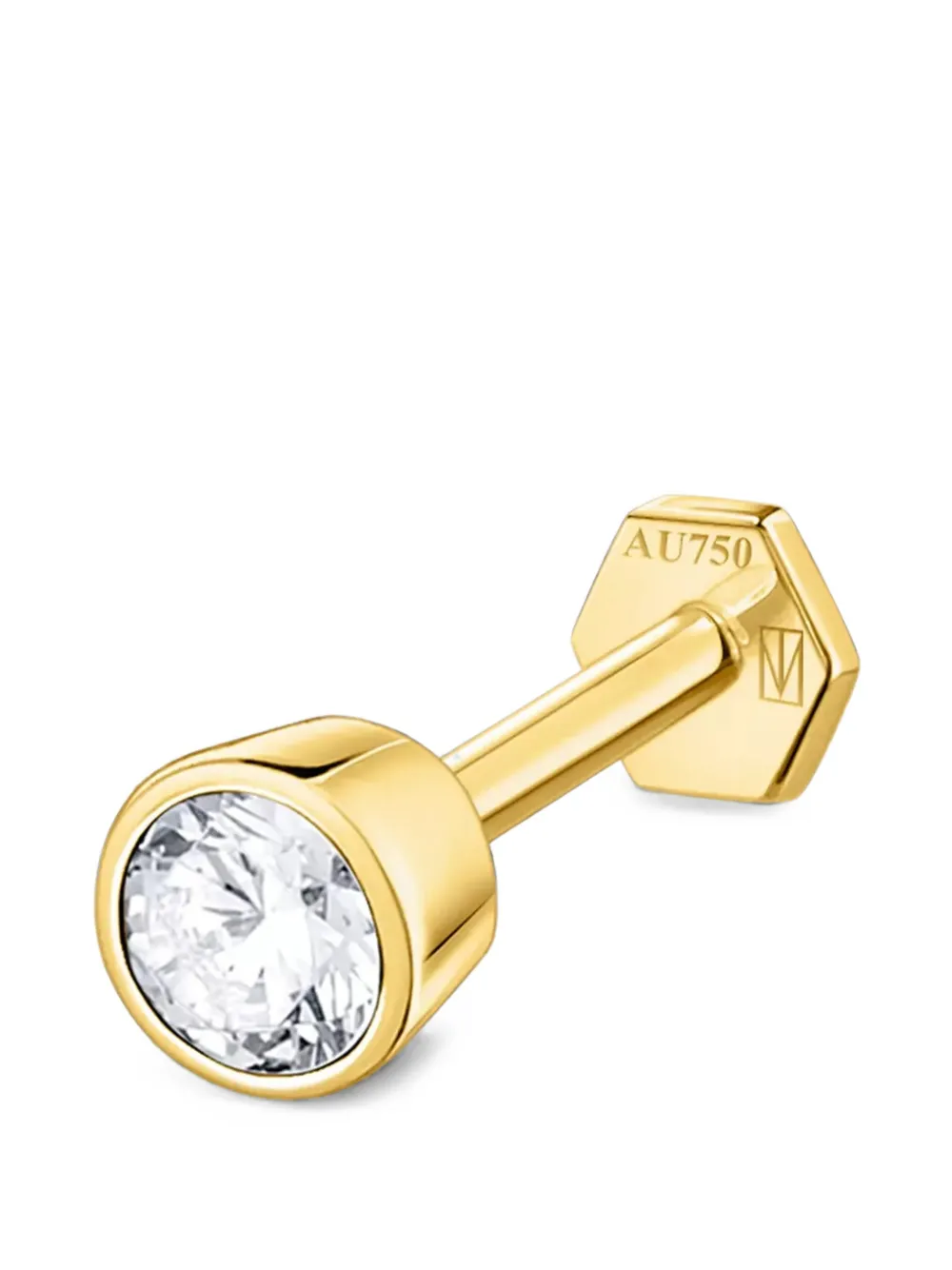 SABOTEUR diamond piercing stud - Oro