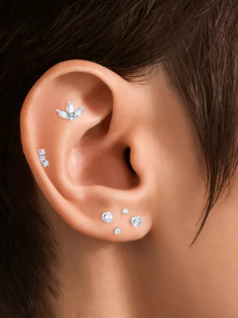 SABOTEUR diamond solitaire earrings