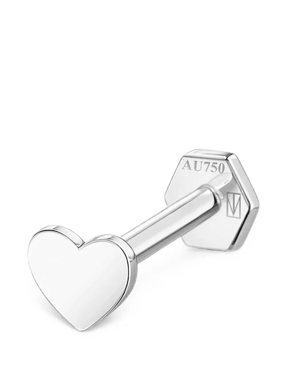 SABOTEUR heart piercing earrings - Argento