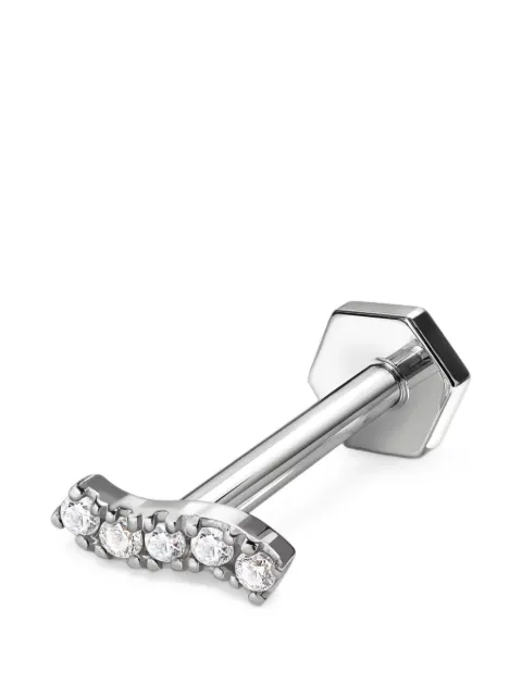 SABOTEUR 18K white-gold diamond earrings