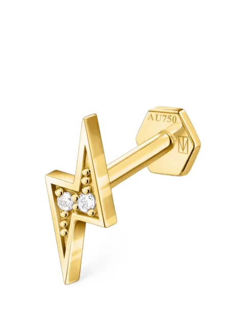 SABOTEUR 18K yellow-gold diamond lightning-bolt earrings