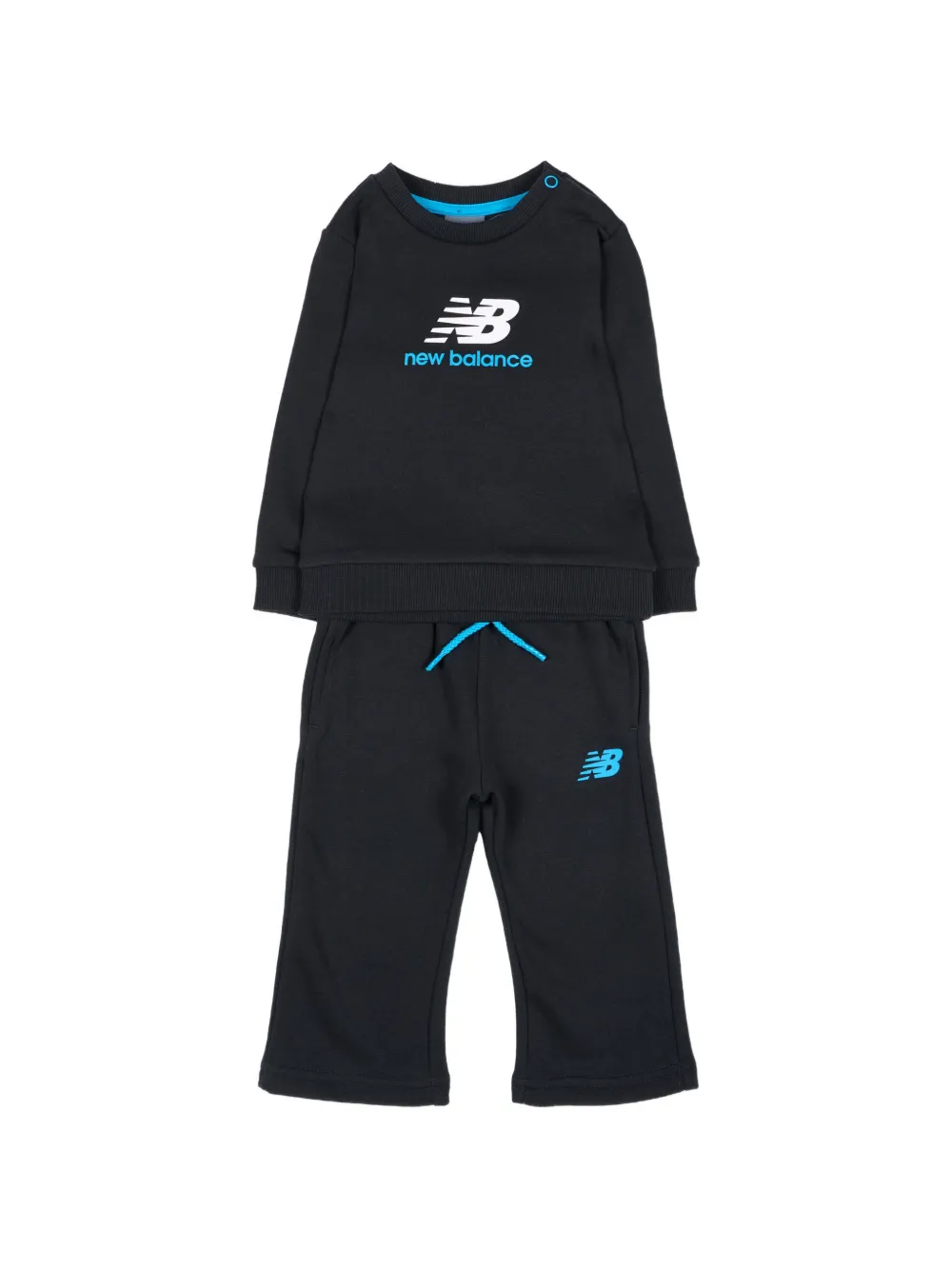 New Balance Kids logo-print tracksuit Zwart