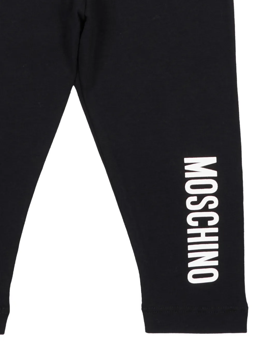 Moschino Kids Legging met logoprint Zwart