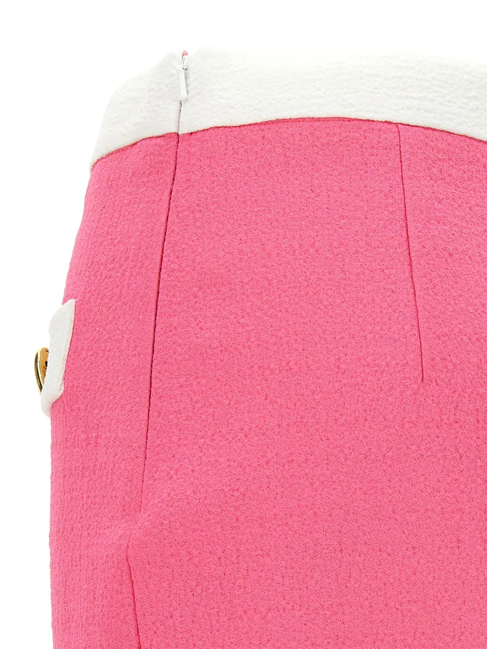 Moschino Rok met contrasterende afwerking en hartvormige knoop Roze