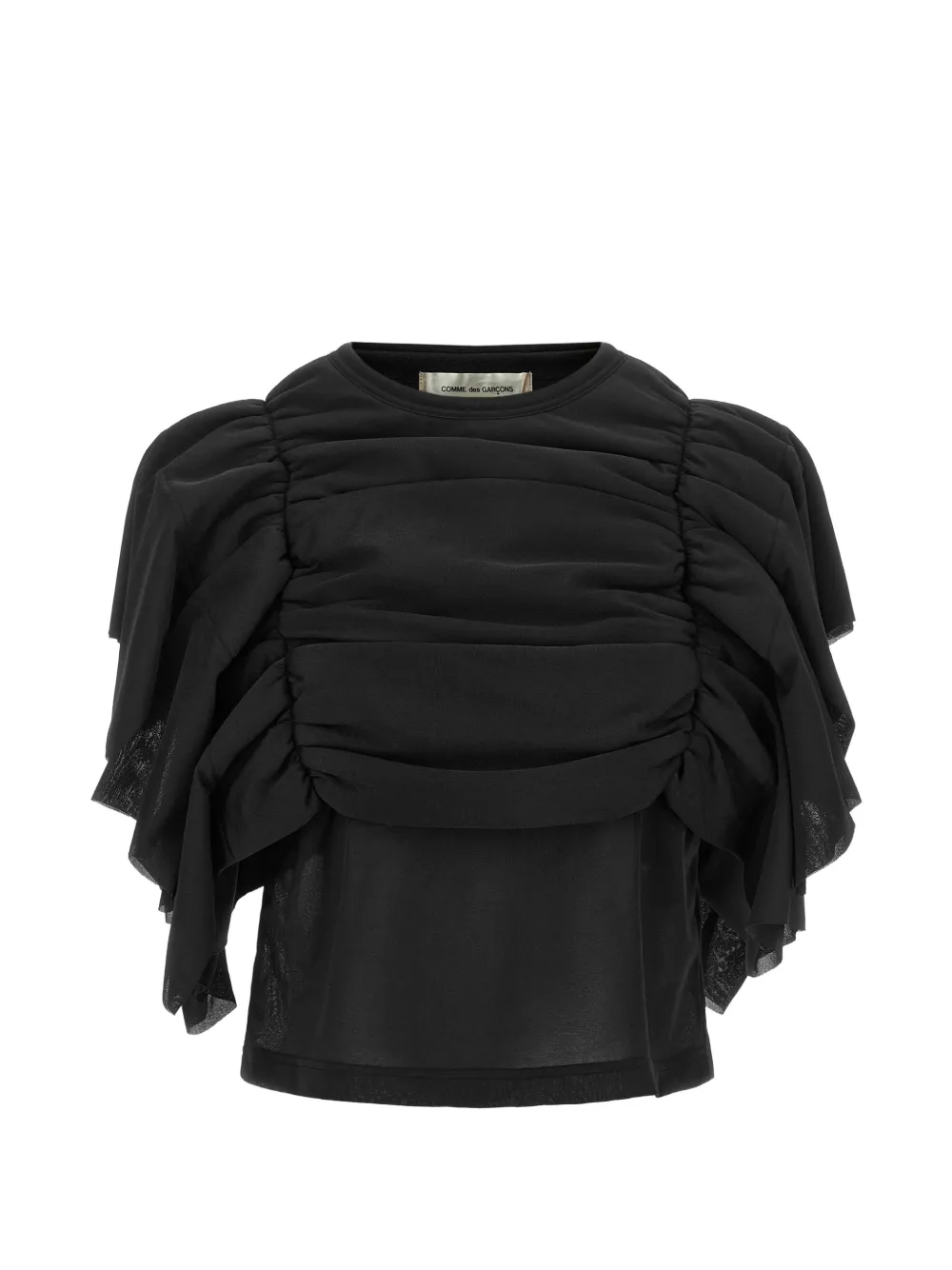 Comme Des Garçons ruffled gathered top - Nero