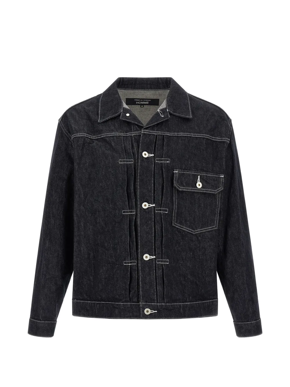 Comme des Garçons Homme pleated-detail denim jacket