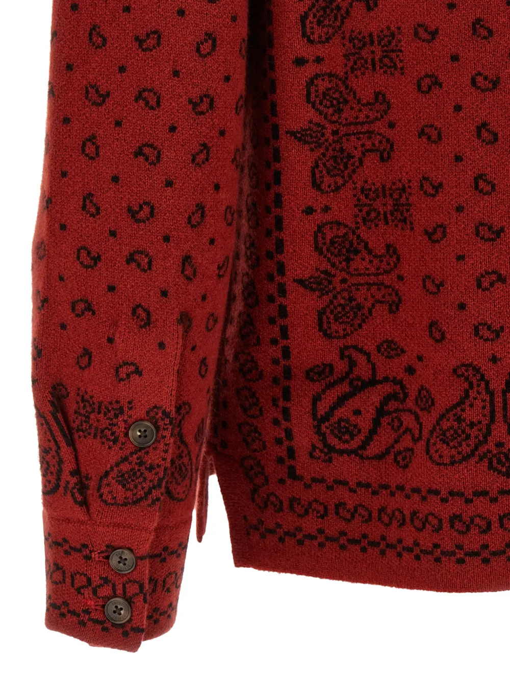 Guest In Residence Wild Rag kasjmier overhemd met jacquard Rood