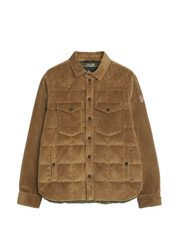 Moncler Grenoble Gelt Padded Corduroy Jacket in Brown