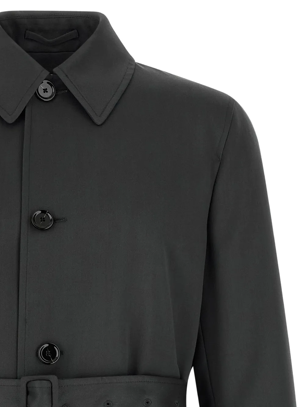 Lardini Trenchcoat met enkele rij knopen Zwart