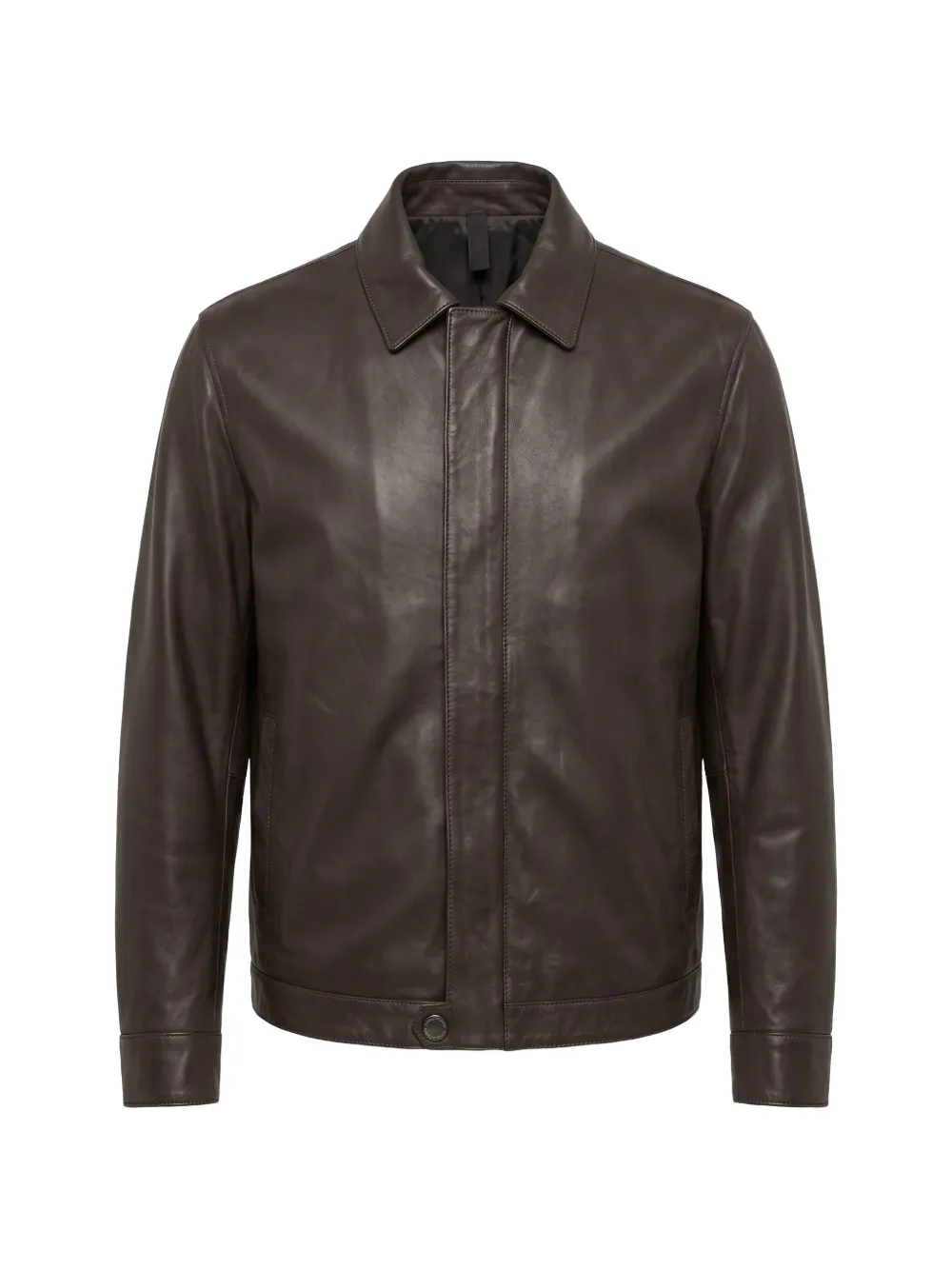Tagliatore Foch leather jacket - Braun
