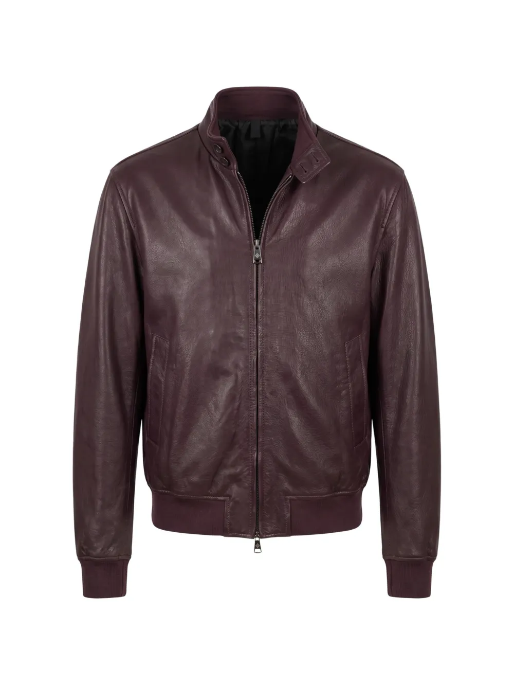 Tagliatore zip-up leather jacket - Rosso