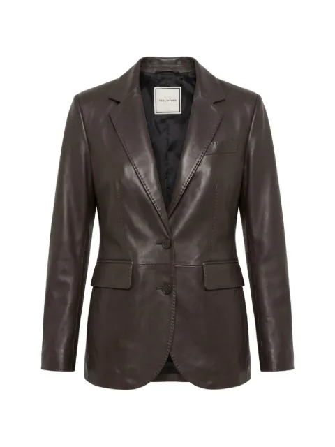Tagliatore single-breasted leather blazer