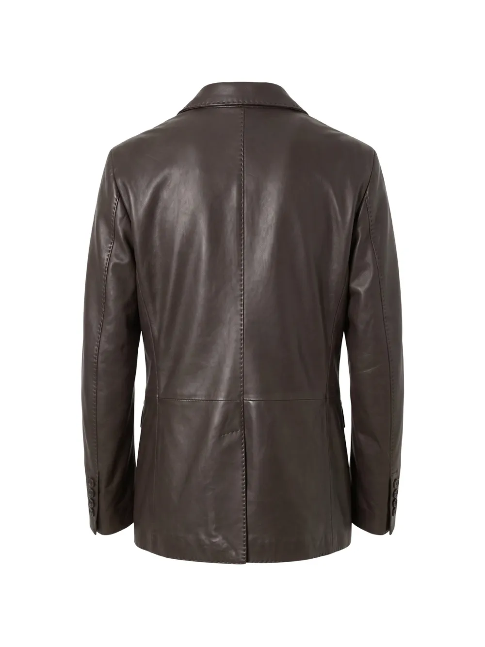 Tagliatore single-breasted leather blazer Bruin
