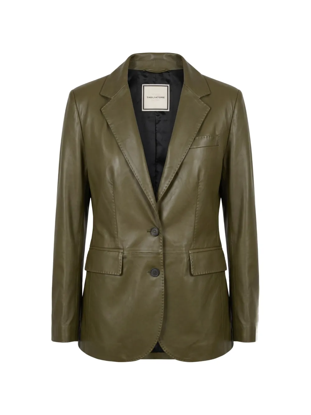 Tagliatore leather blazer - Verde