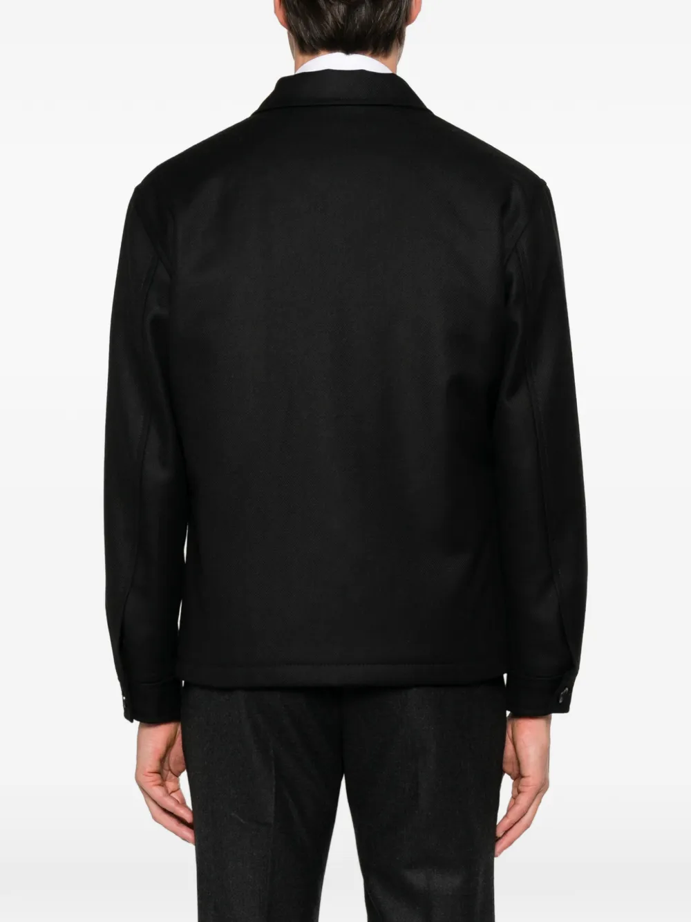 Tagliatore Jack met rits en kraag Zwart