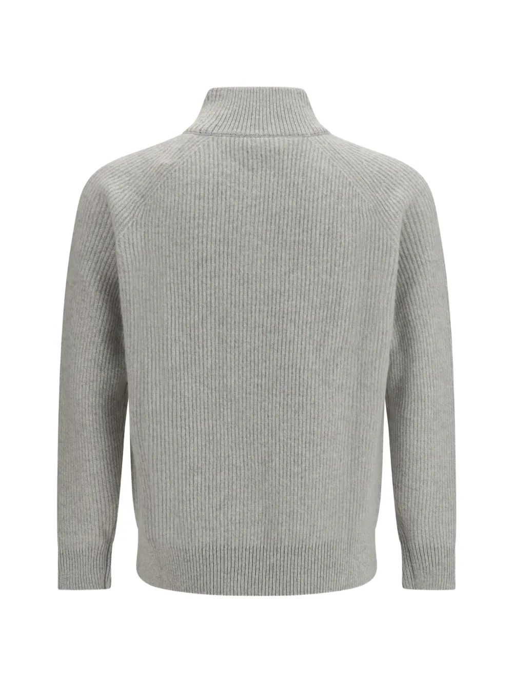 Lardini ribbed-knit zip-up sweater Grijs