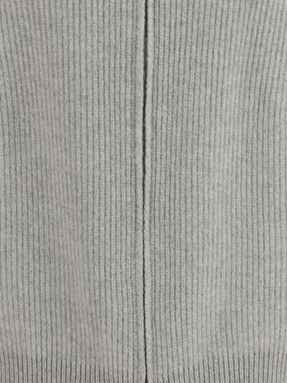 Lardini ribbed-knit zip-up sweater Grijs