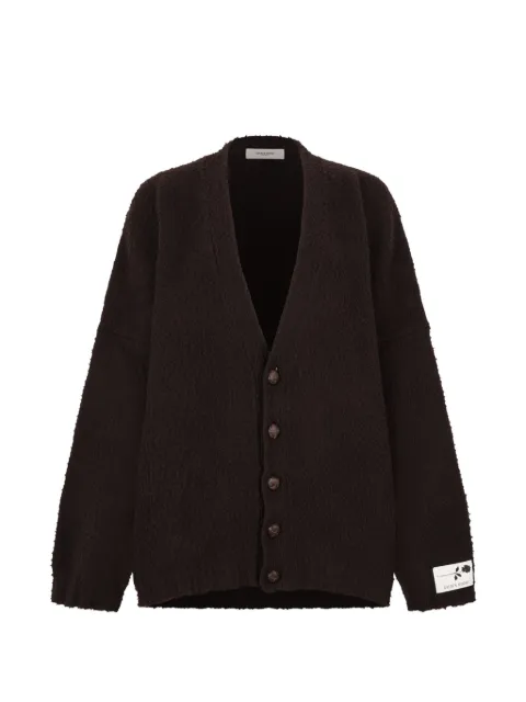 Golden Goose cardigan in casentino-effect brown wool