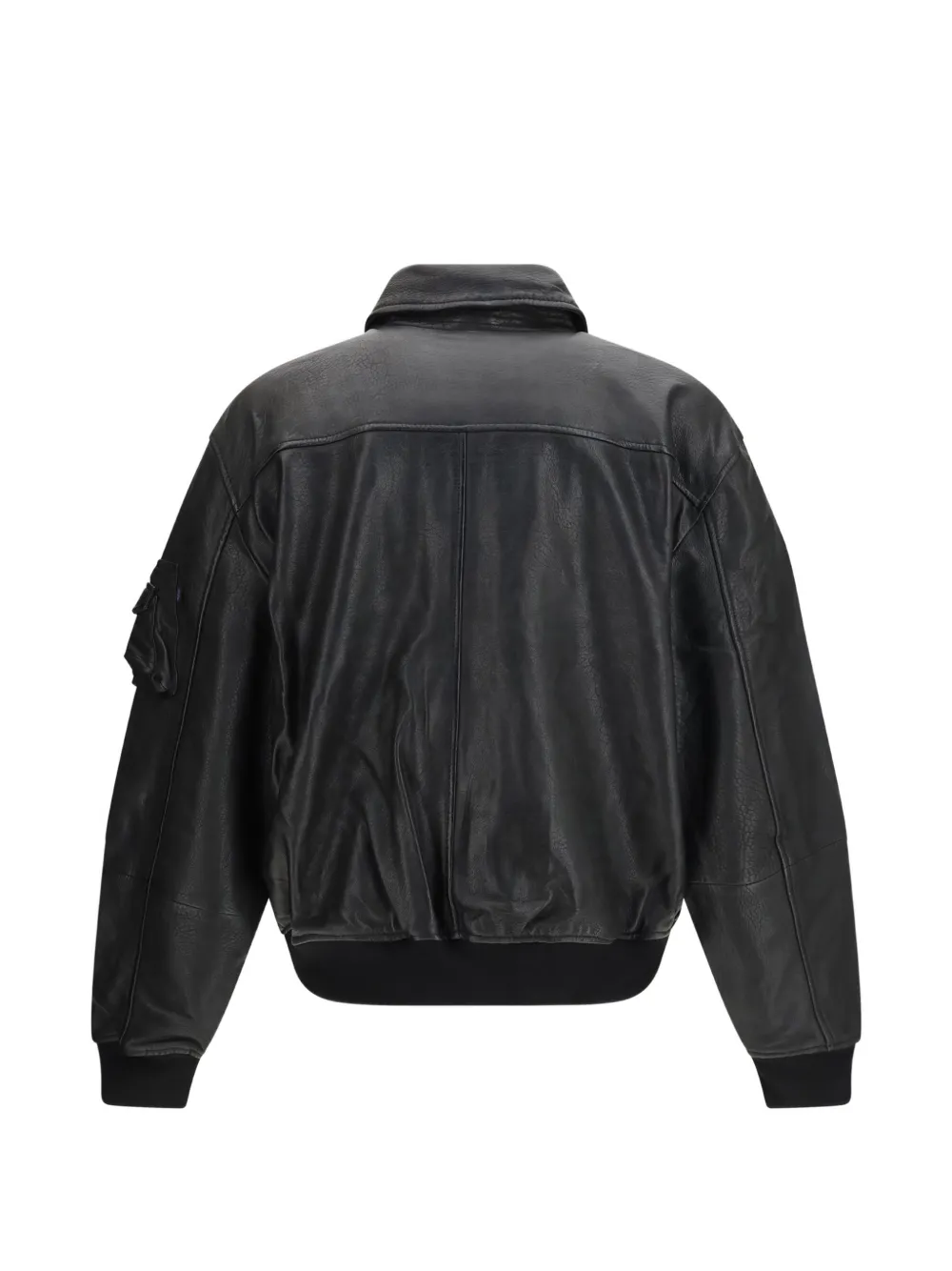 Alpha Industries CWU-36 P leren bomberjack Zwart