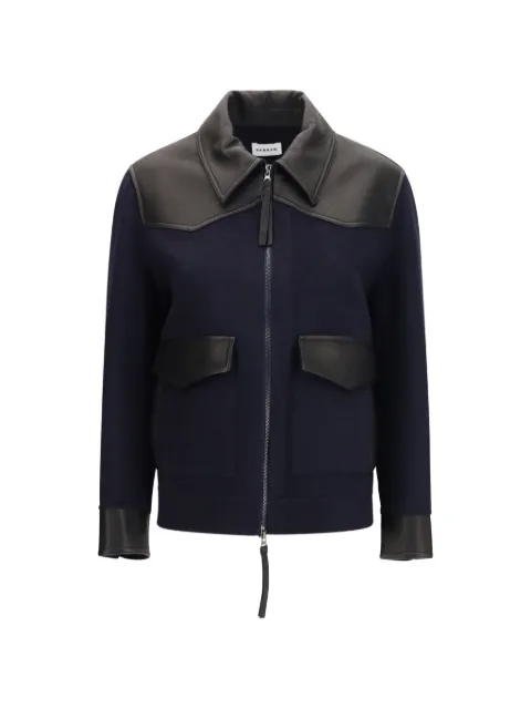 P.A.R.O.S.H. leather-trimmed jacket