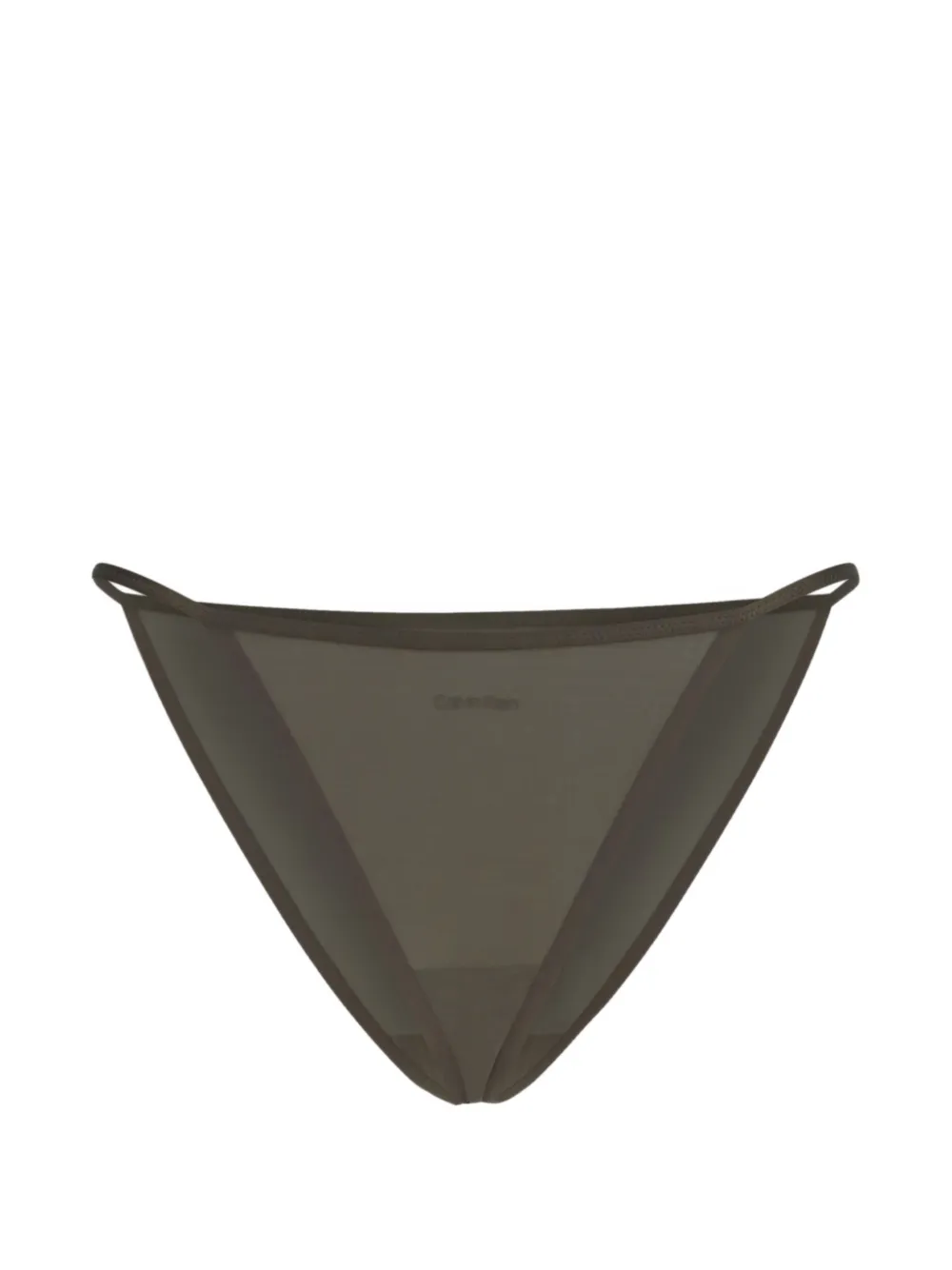 Calvin Klein Jessica logo-print thong - Marrone