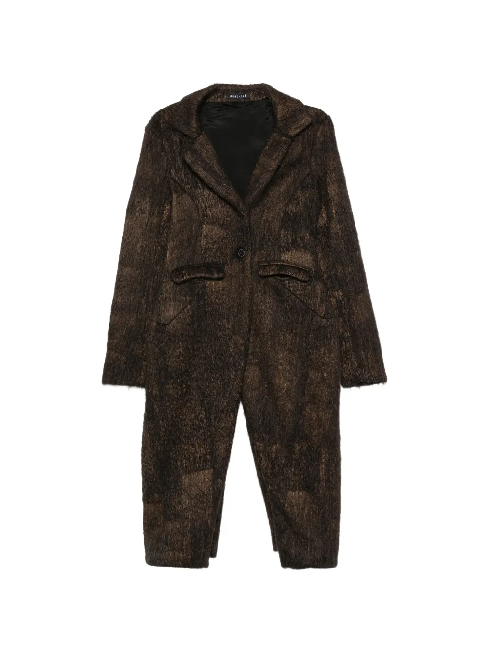 Rundholz Brushed Single-breasted Coat In Green