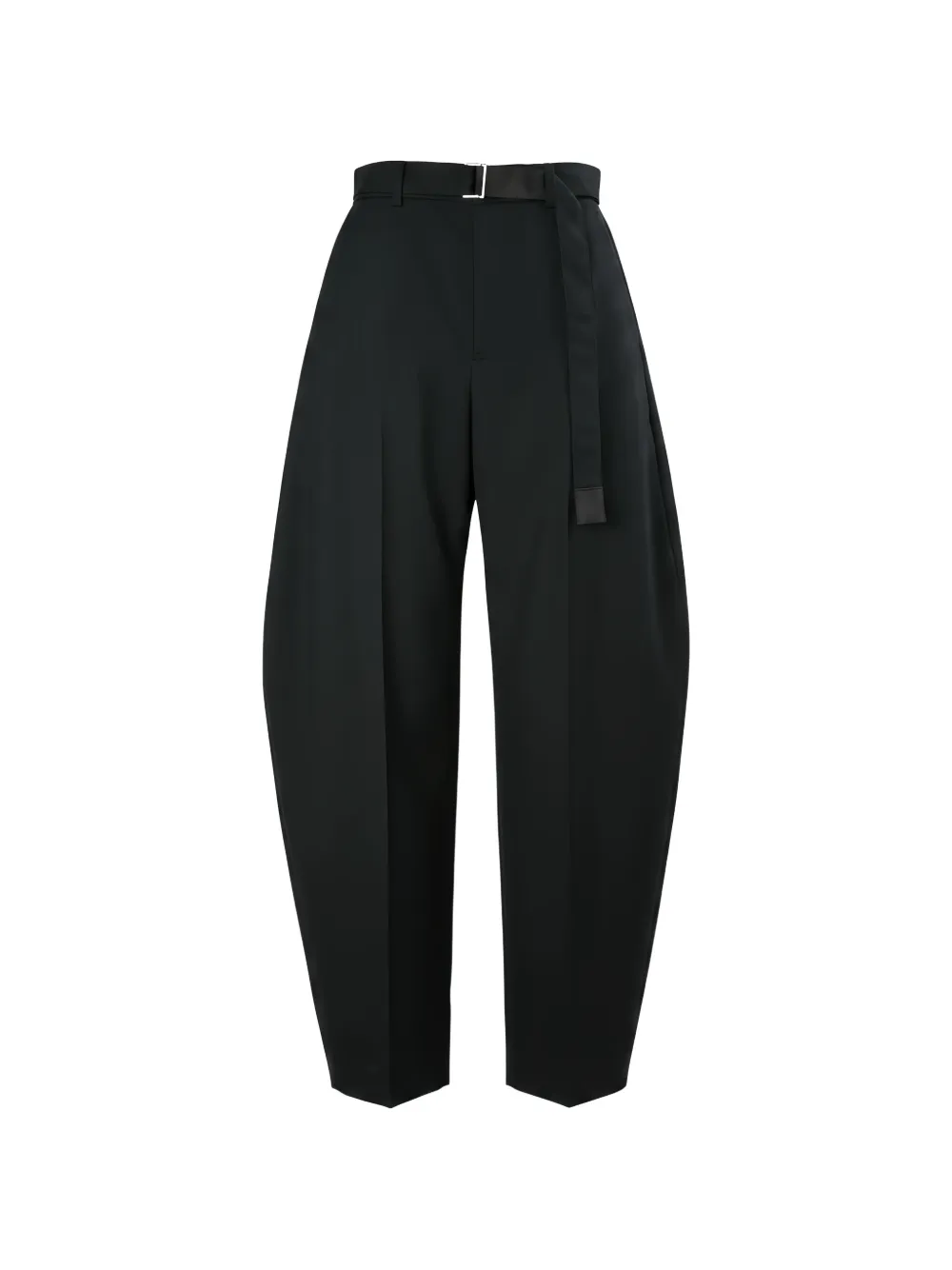 sacai belted pleated trousers