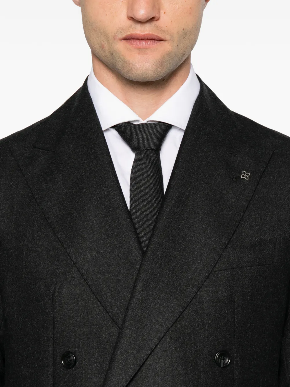Tagliatore double-breasted peak-lapel suit Grijs