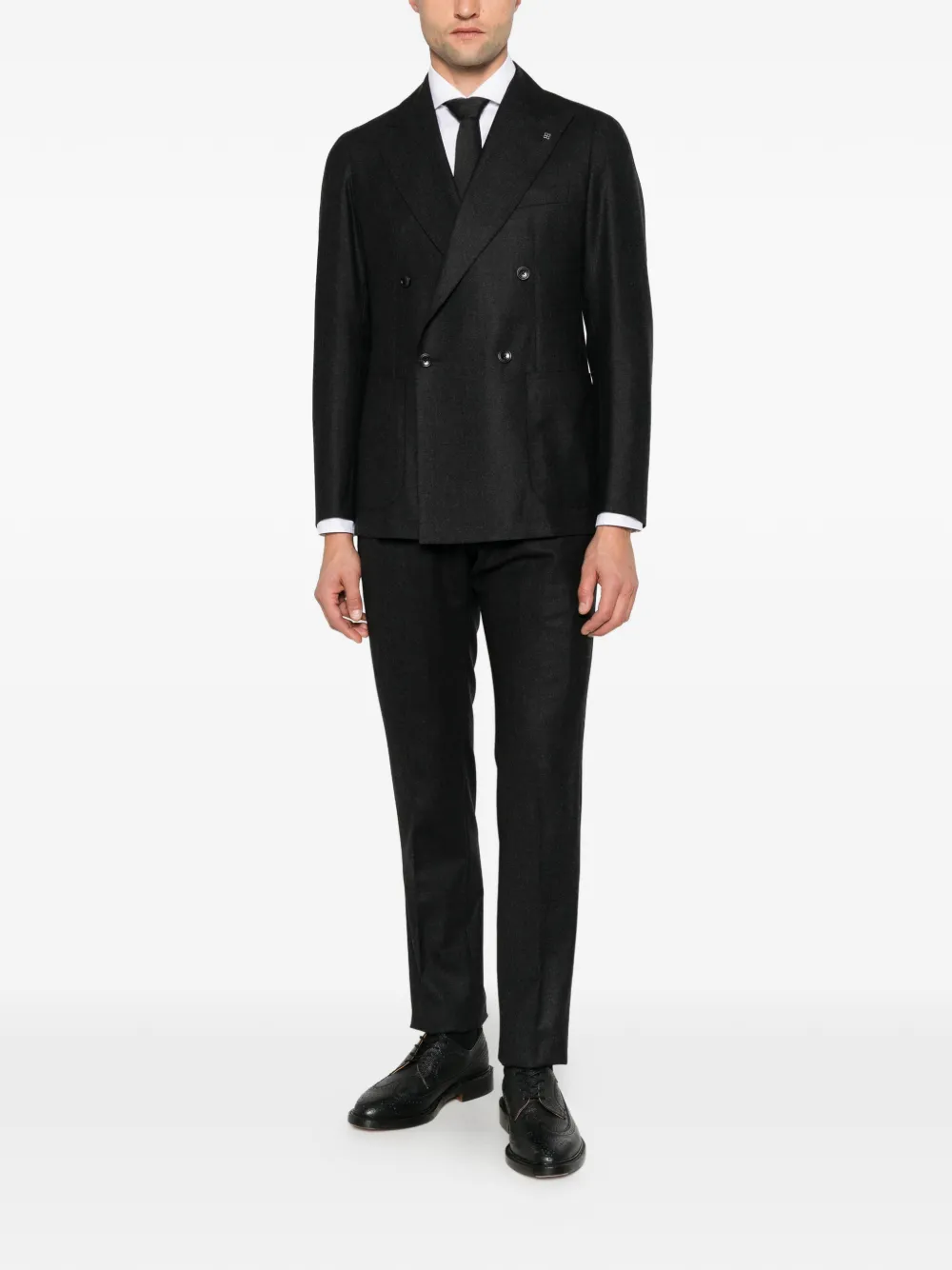 Tagliatore double-breasted peak-lapel suit Grijs