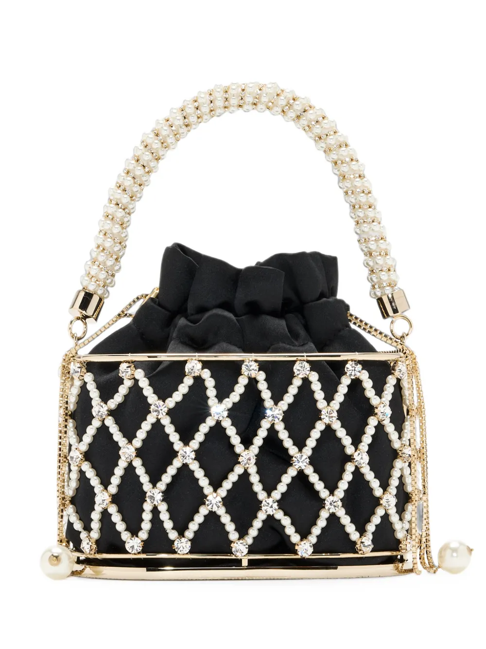 Rosantica Holli Eterea Faux-pearl Mini Bag In Black