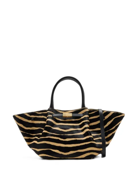 DeMellier The Midi New York zebra-print calf hair tote bag