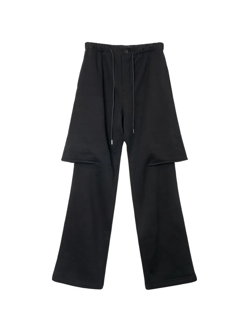 sacai layered-design drawstring track pants - Nero