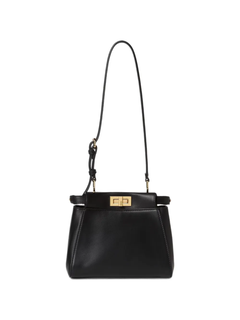 FENDI XS My Peekaboo leren schoudertas Zwart