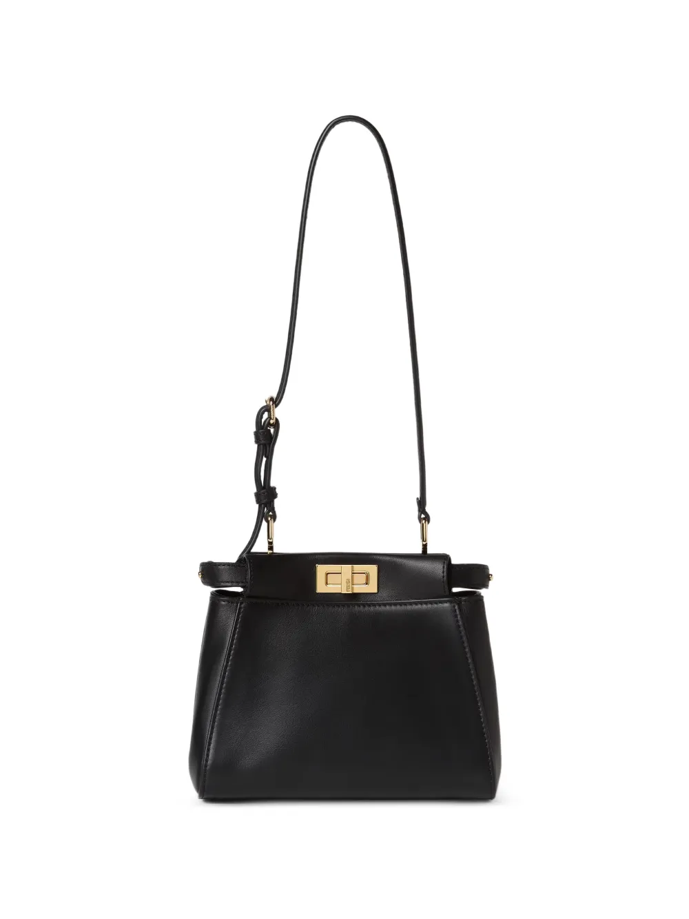 FENDI XS My Peekaboo leather shoulder bag - Nero