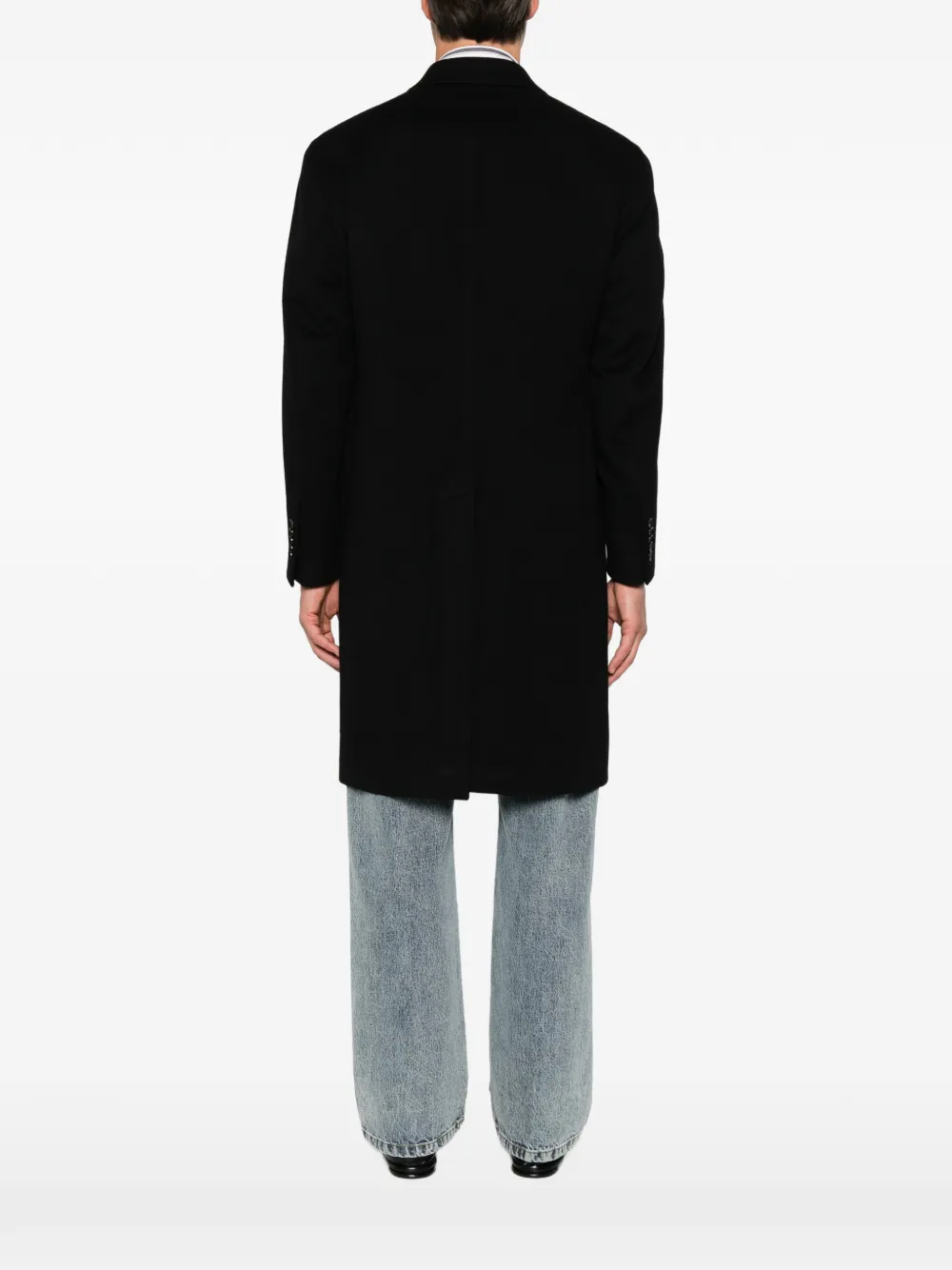 Tagliatore double-breasted peak-lapels coat Zwart