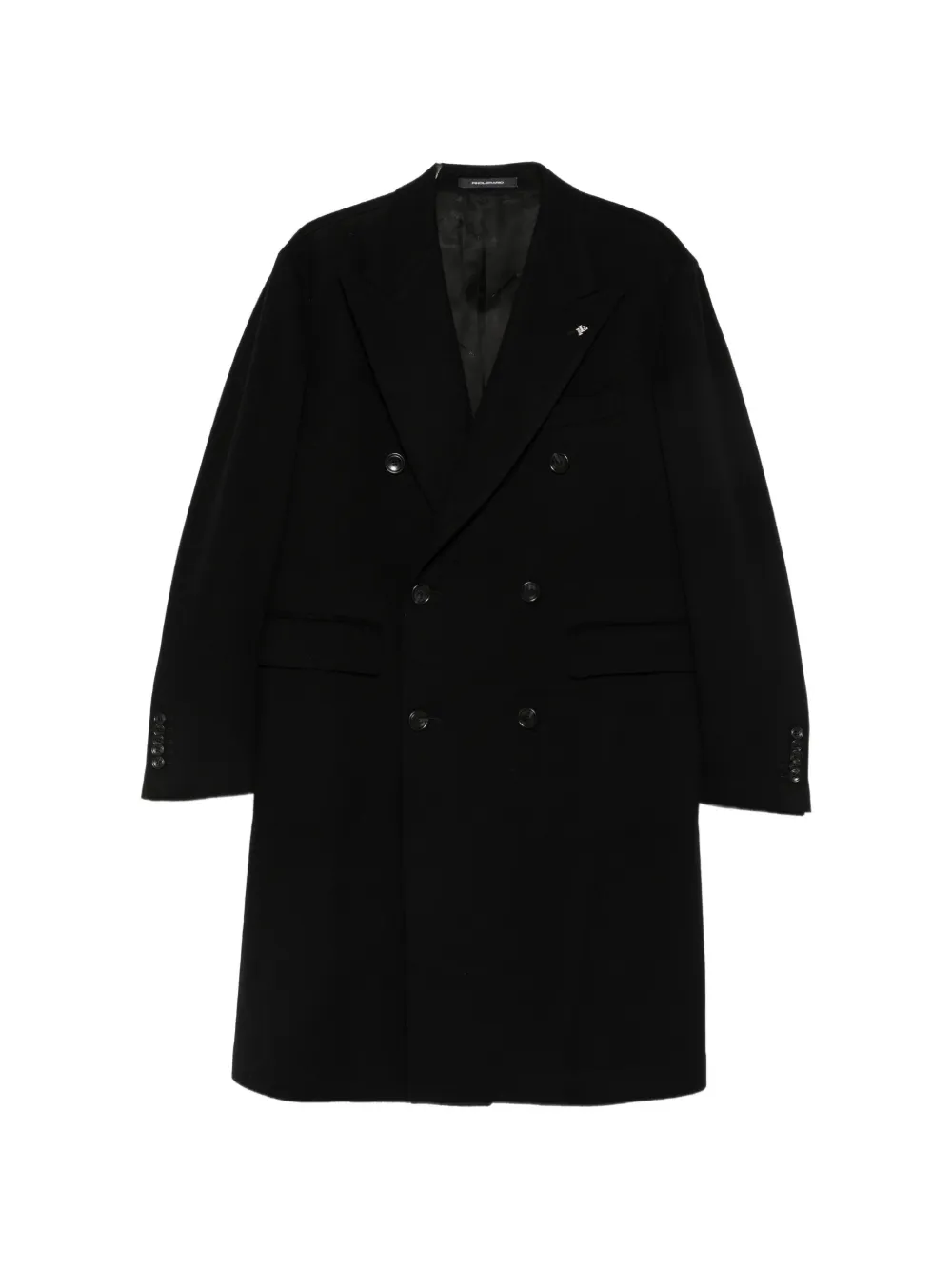 Tagliatore double-breasted peak-lapels coat Zwart