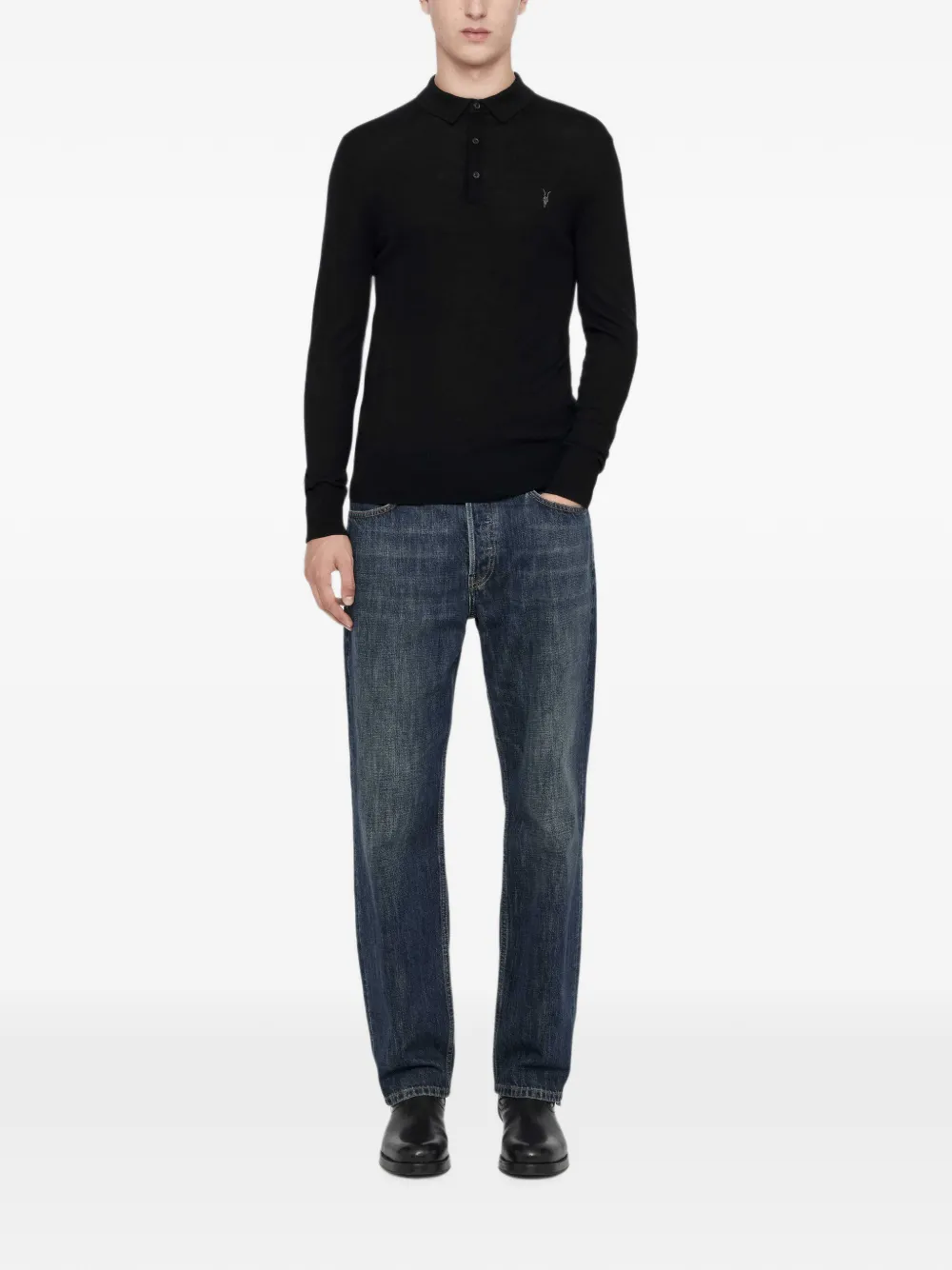 AllSaints Regular straight jeans Blauw