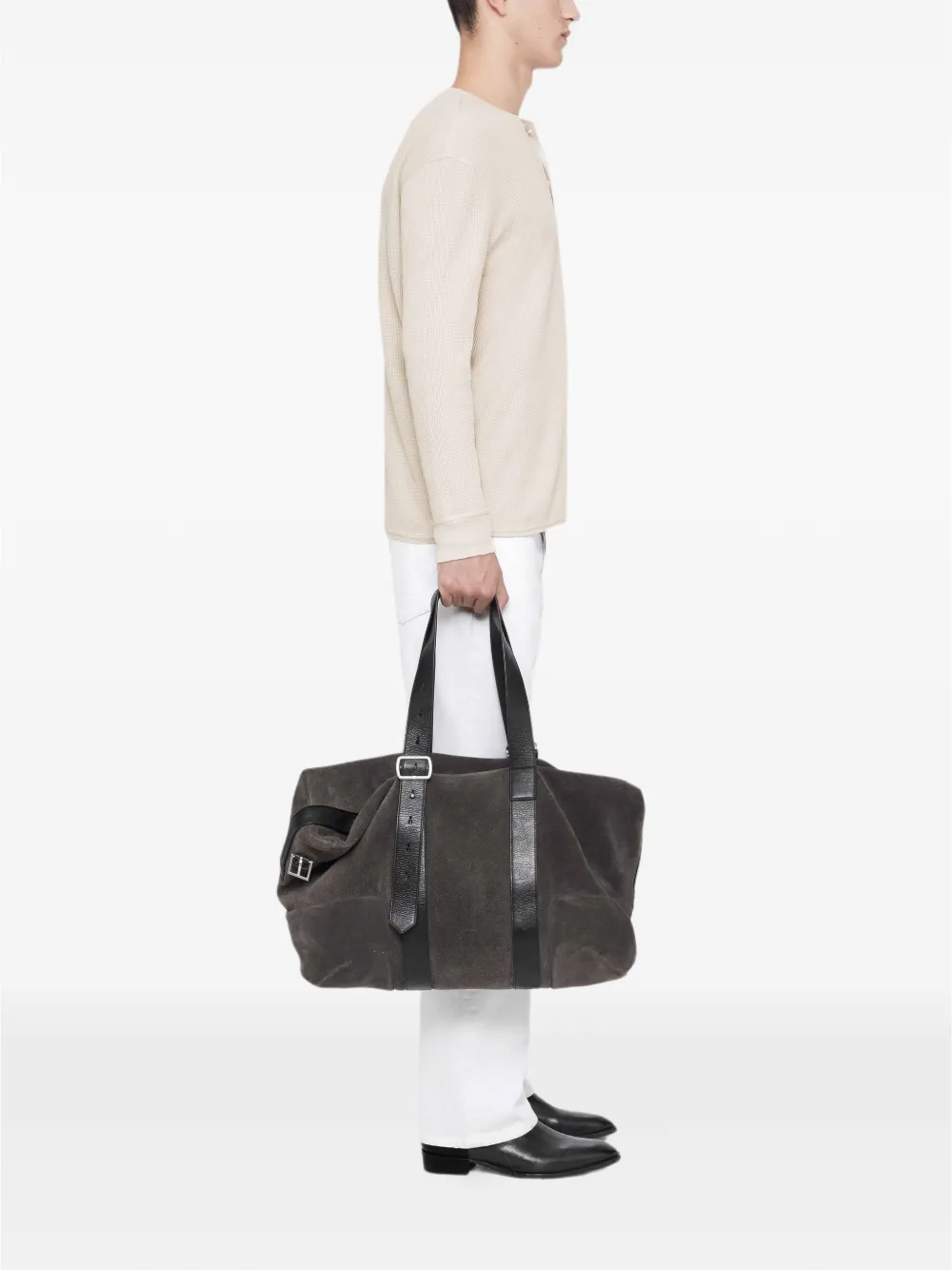 AllSaints Raine wafelgebreid henley-T-shirt Beige
