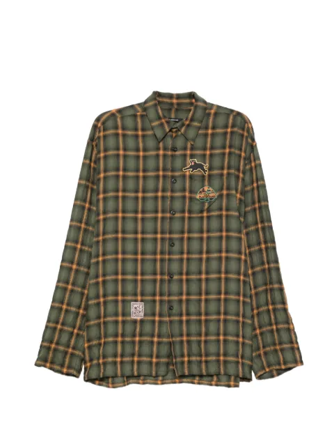 Song For The Mute check-pattern patch-detail shirt