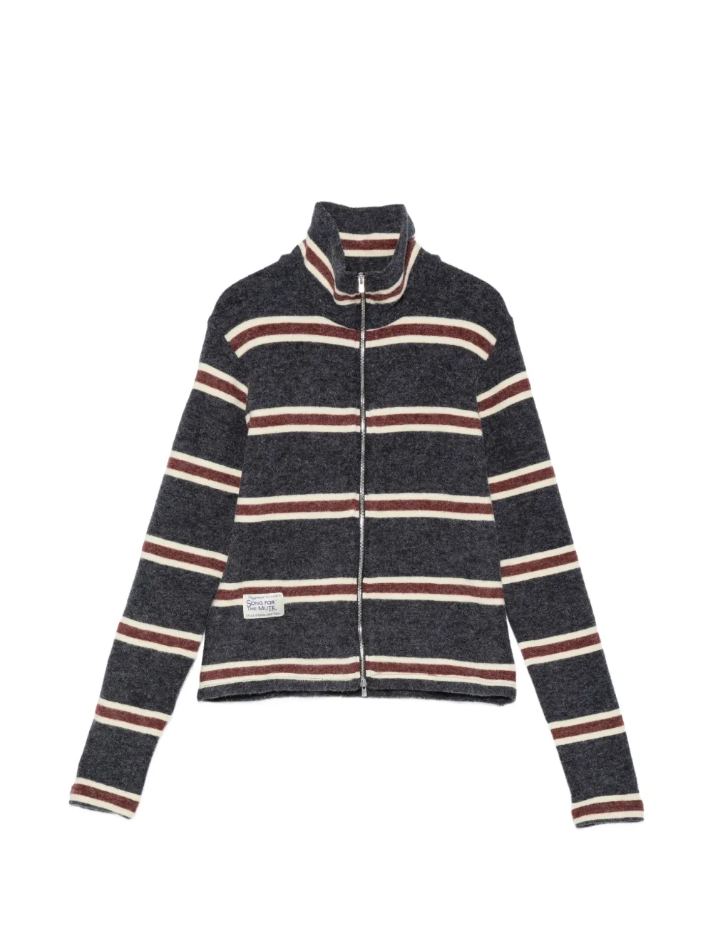 Song For The Mute striped zip-up sweater - Bleu Song For The Mute striped zip-up sweater - Bleu
